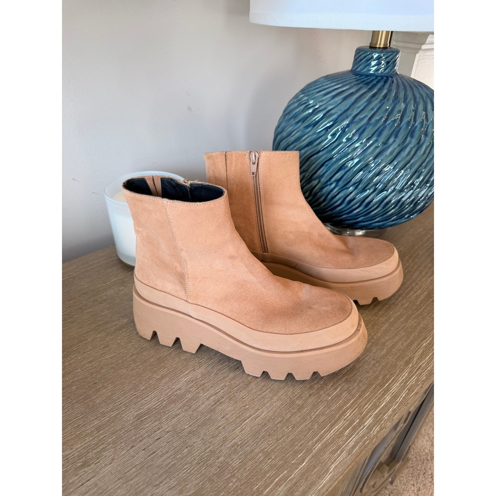 Paloma Barcelo Heli Suede Platform Ankle Boots Women Hazelnut EU 37 / US 6.5